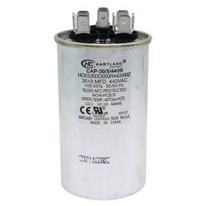 The HVAC Genius 30+5 MFD 370V/440V Dual Round AC Capacitor