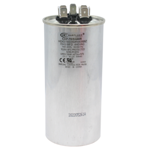 70 + 5 MFD Dual Round Run Capacitor 370 or 440 VAC