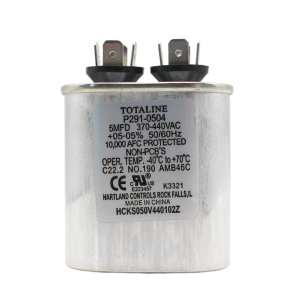 Totaline Capacitor by Carrier 5 MFD Oval Capacitor±5% 370VAC/440 Volt