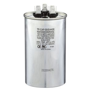 50+5 MFD 370V/440V Dual Run Round AC Capacitor